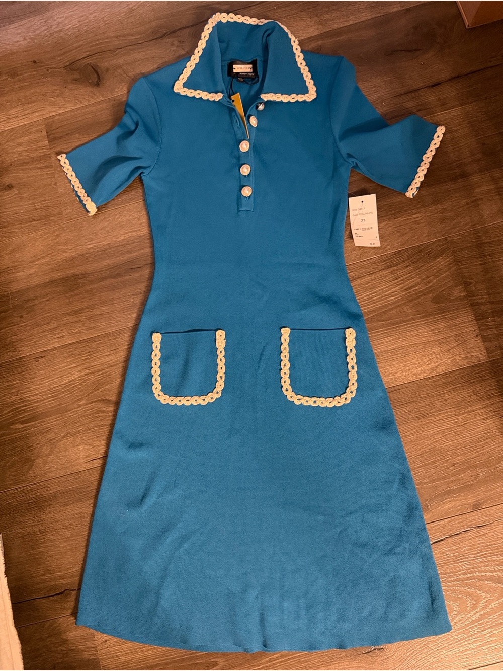 Alexia Admor Odette Blue Short-Sleeve Dress